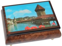 Inlaid Printcard Kapellbrücke Luzern